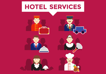 Concierge Hotel Services Illustrations Vector - vector #378403 gratis