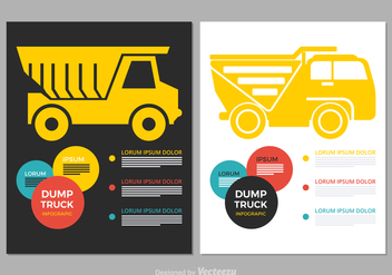 Free Dump Truck Vector Infographic - vector gratuit #378463 