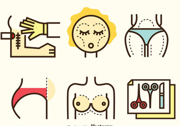 Plastic Surgery Icons Set - Free vector #378623