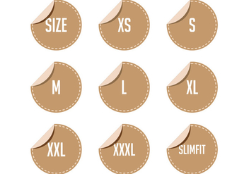 Free Clothing Size Label Vectors - Free vector #378713