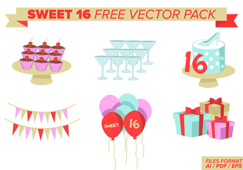 Sweet 16 Free Vector Pack - Kostenloses vector #379573