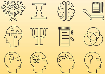 Psychology Line Icons - Kostenloses vector #379693