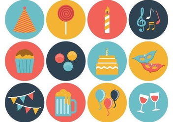 Free Birthday Icons Vector - Free vector #380413