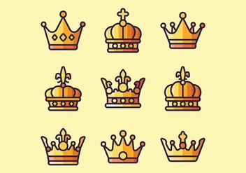 Crown Logo Vectors - бесплатный vector #381553