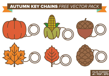 Autumn Key Chains Free Vector Pack - vector gratuit #382183 