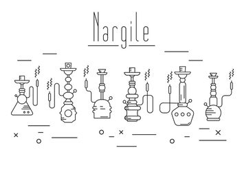 Free Nargile Collection - vector #382373 gratis