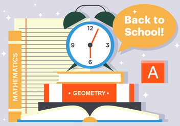 Free Back To School Books Illustration - Free vector #382703