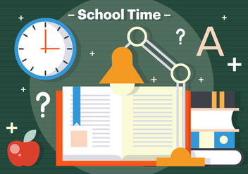 Free School Time Vector Illustration - vector gratuit #382793 