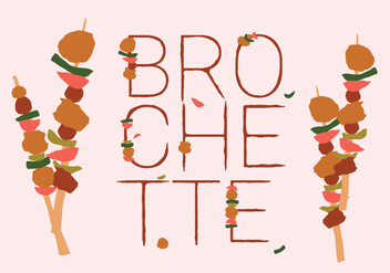 Free Colorful Brochette Food Vector - Free vector #382863