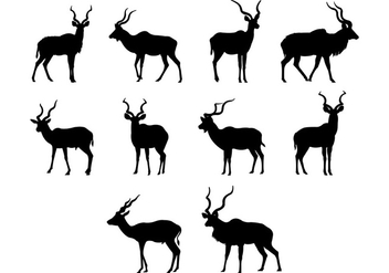 Kudu Silhouettes Vector - Free vector #383033
