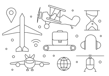 Free Airplane Icons - vector #383283 gratis