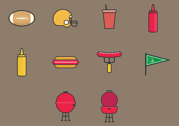 Tailgate Icon Set - Free vector #383973