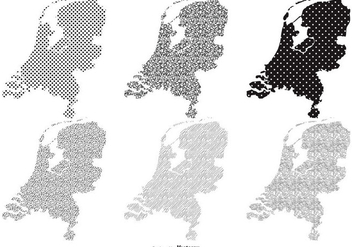 Textured Netherland Maps - vector gratuit #384293 