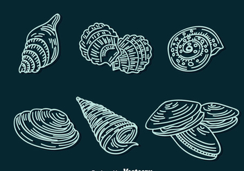 Shell Line Icons Vector - Free vector #384313
