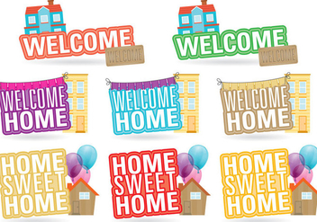 Welcome Home Titles - Free vector #385243