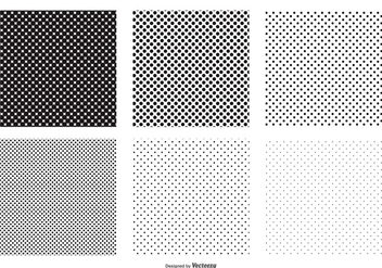 Seamless Polka Dot Vector Patterns - Free vector #385273