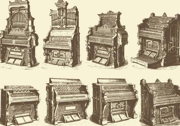 Antique Pipe Organs - Free vector #385633