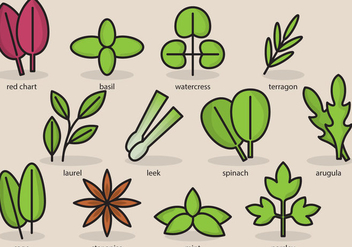 Cute Plant Icons - vector gratuit #386443 