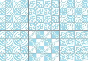 Blue Portuguese Tiles - vector gratuit #386483 
