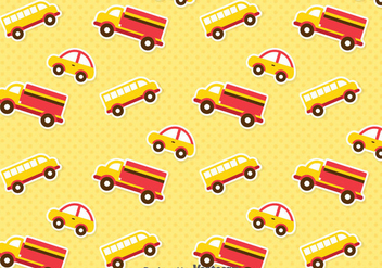 Cute Transportation Pattern - vector gratuit #386713 