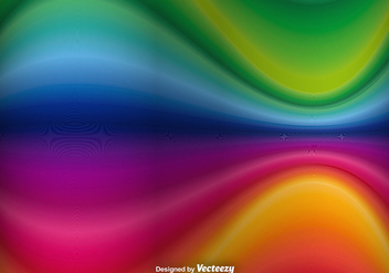 Abstract Rainbow Waves Vector Background - Free vector #386873