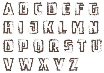 Grunge Letras Vector Pack - Free vector #386893