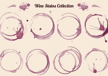 Free Vector Wine Stains Set - vector gratuit #387113 