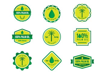 Free 100% Palm Oil Badges Vector - vector gratuit #387623 