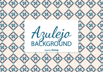 Creamy Azulejo Tile Background - Free vector #387753