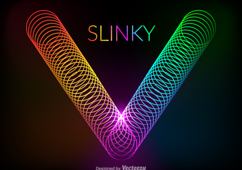Free Colorful Slinky Toy Vector - бесплатный vector #387793