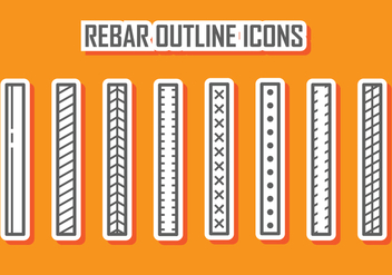 Rebar Outline Icons - vector gratuit #388073 
