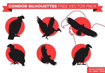 Condor Silhouette Free Vector Pack - vector gratuit #388863 