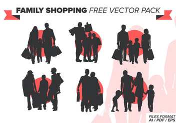 Family Shopping Free Vector Pack - Free vector #388993