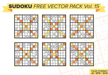 Sudoku Free Vector Pack Vol. 15 - Kostenloses vector #389113