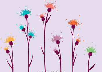 Colorful Thustle Vector - Free vector #389523