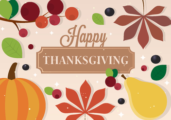 Free Vector Thanksgiving Background - Kostenloses vector #391023