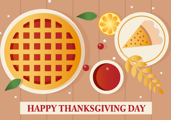 Free Vector Thanksgiving Pie - Kostenloses vector #391273