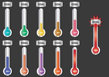 Goal Thermometer Vector - Kostenloses vector #391343