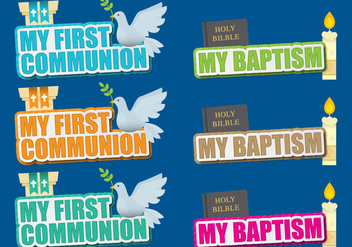 Communion And Baptism Titles - Kostenloses vector #392353