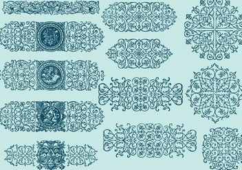 Line Scrollwork Dividers - Free vector #392413