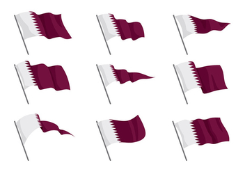 Qatar Flag Vector - бесплатный vector #392863