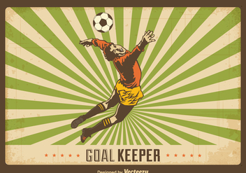 Free Retro Goal Keeper Vector Background - Free vector #393153