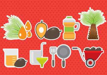 Palm Oil Icons - Free vector #393173