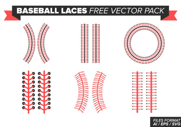Baseball Laces Free Vector Pack - vector #393313 gratis