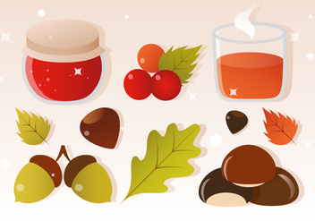 Free Vector Cider and Autumn Elements - vector #393763 gratis