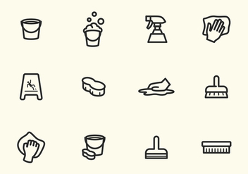Simple Vector Stroke Cleaning Icons - бесплатный vector #393803