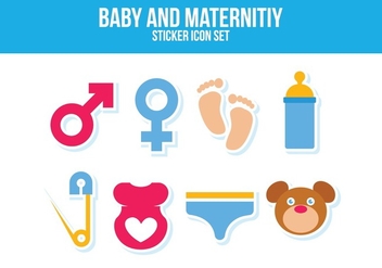 Free Baby and Maternity Icon Set - vector gratuit #394093 