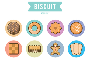 Free Cookie Icon Set - vector gratuit #394133 