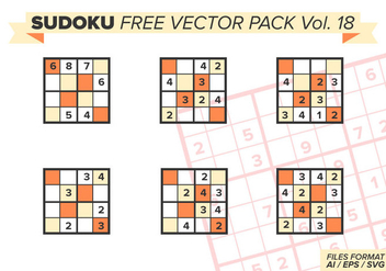 Sudoku Free Vector Pack Vol. 18 - vector gratuit #394273 