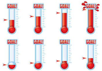 Goal Thermometer Vector - vector gratuit #395023 